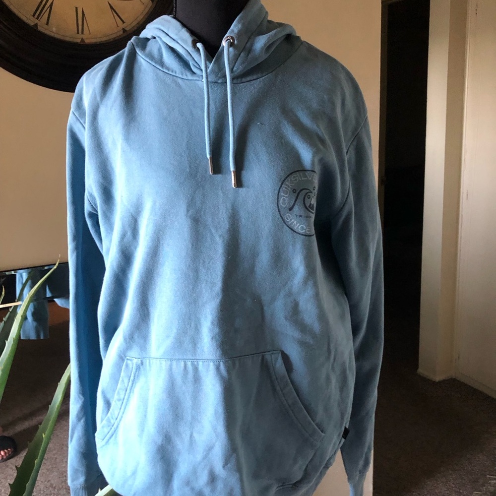 Quiksilver Light Blue Men's Hoodie Pullover